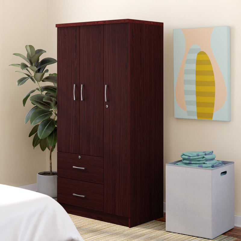 Ebern Designs Guerrier 3 Door Armoire Reviews Wayfair