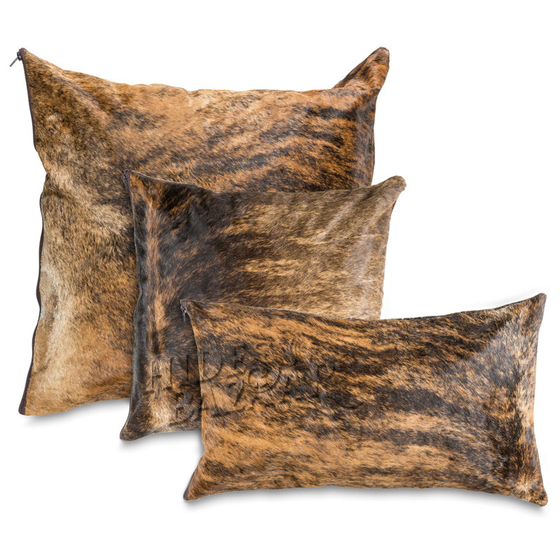 Millwood Pines Rizer Leather Suede Throw Pillow Cover Wayfair