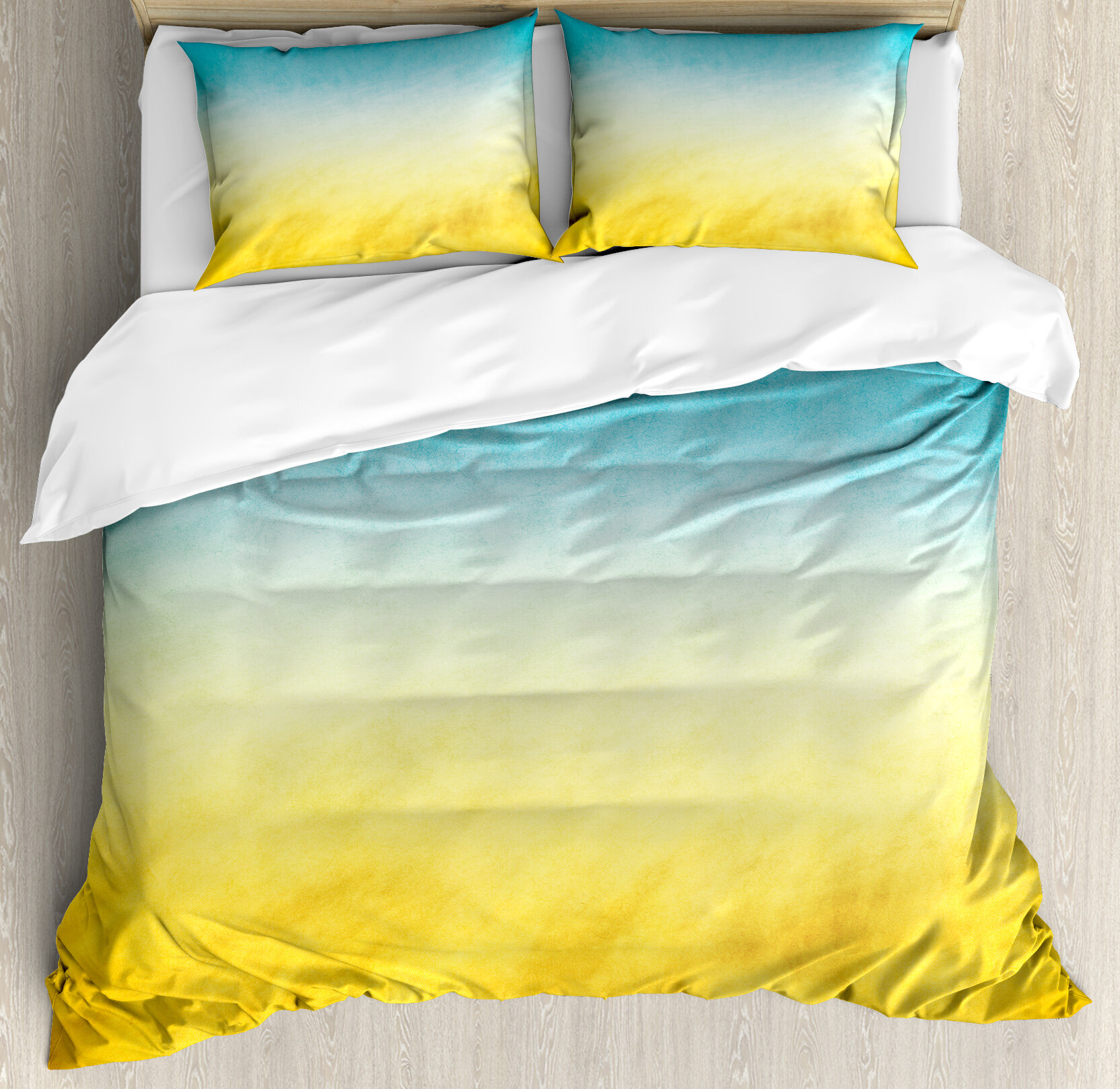 Polygonal Yellow Blue Super Soft Microfleece Blanket 
