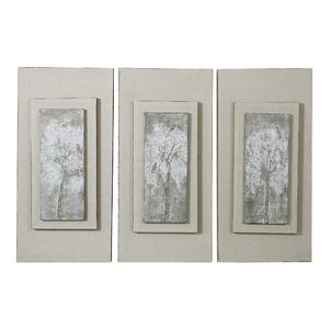 Triptych Trees 3 Piece Framed Painting Set