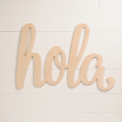 Hola Script Wall Décor Ebern Designs
