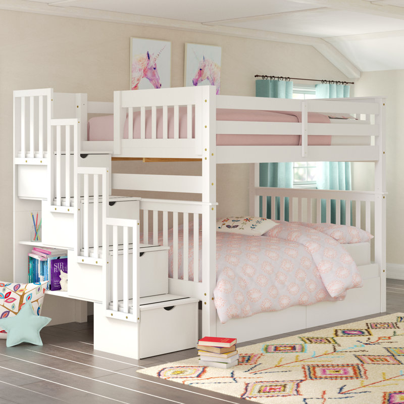 Harriet Bee Tena Full Over Full Bunk Bed With Drawers Reviews