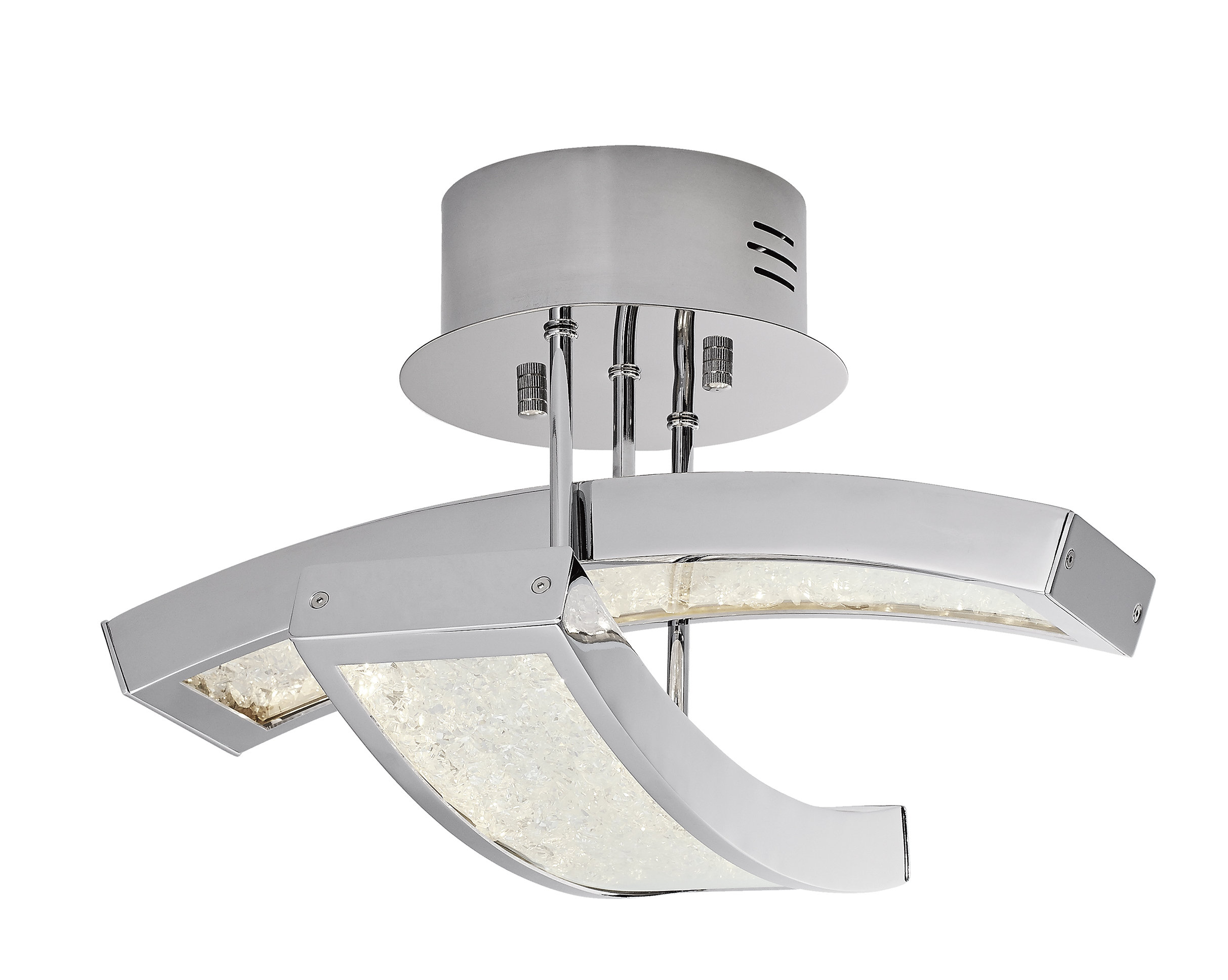 Orren Ellis Morelock 2 Light 13 5 Unique Statement Geometric Led Semi Flush Mount Wayfair