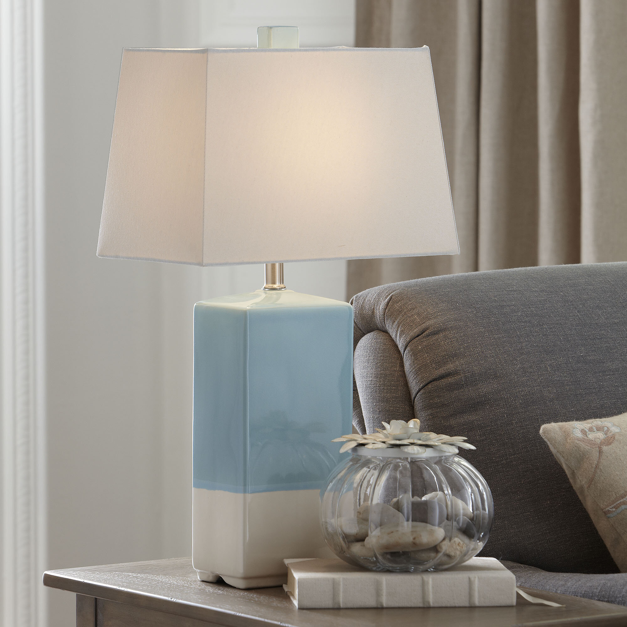 blue table lamps for living room