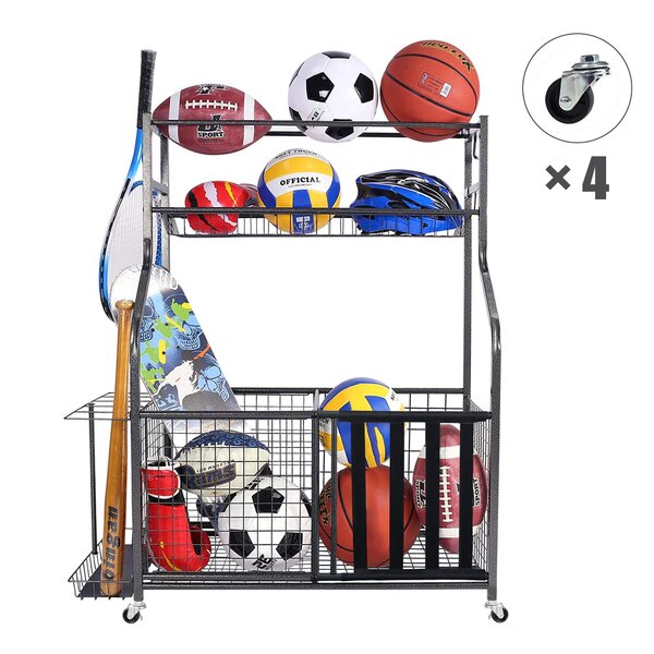 Plastic Sports Ball Rack Display Holder Sports Equipment for Basketball Football 