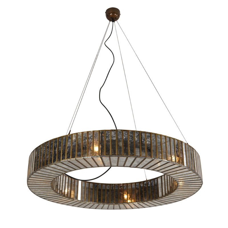 Home Trends Design Bali 6 Light Unique Statement Drum Pendant Perigold