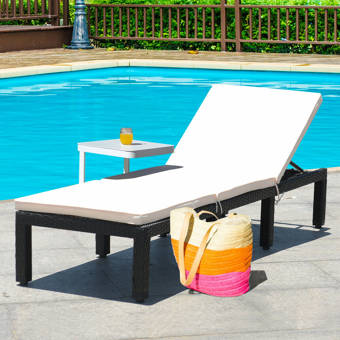 Latitude Run Aniello Double Sun Lounger Set With Cushions And Table Wayfair