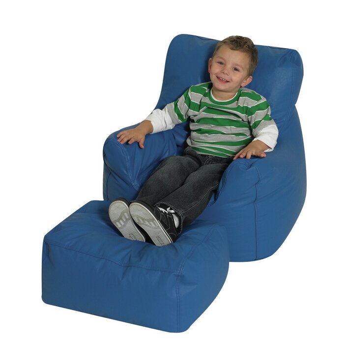 Children's Factory Cozy Kids Club Chair and Ottoman & Reviews | Wayfair