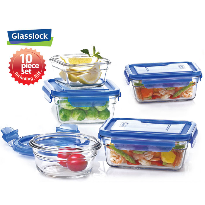 1.5L Clip /& Lock Lunch Box Pack of 10