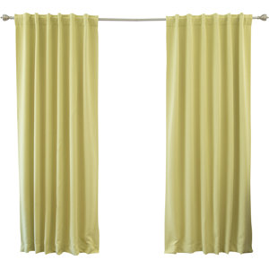 Sweetwater Room Darkening Solid Thermal Grommet Single Curtain Panels (Set of 2)