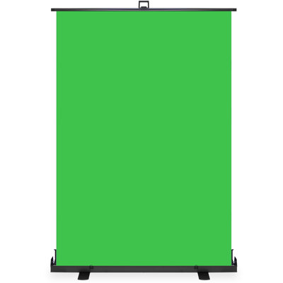 84" x 84" Green Screen – Extra Large Pull-Down Green Backdrop, Durable & Height-Adjustable, Portable & Collapsible Roll-Down Screen
