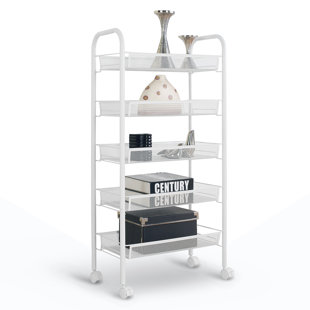 30 Inch Deep Shelving Unit Wayfair 40 H X 17 7 W 5 Tier Metal Mesh Shelving Unit With Casters