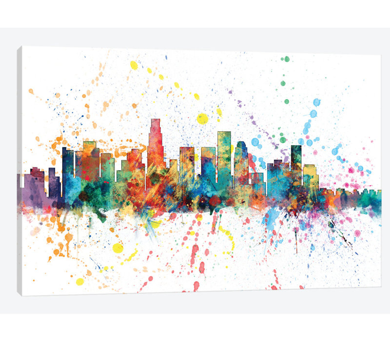 East Urban Home Rainbow Splash Skyline Series Los Angeles