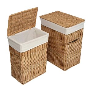 2 Piece Wicker Laundry Set