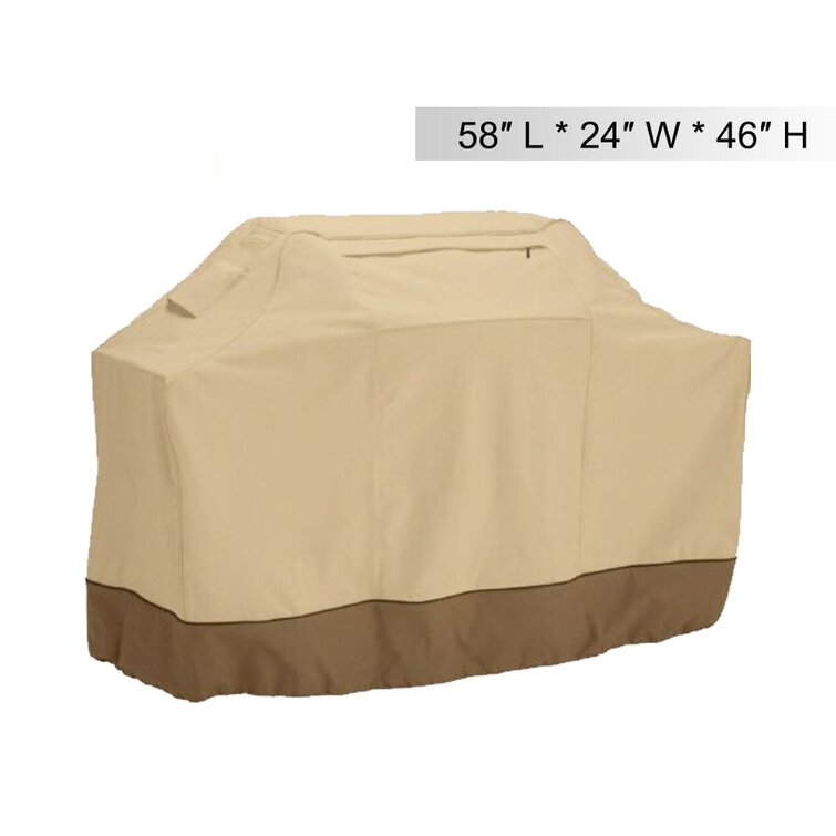 58-inch 600D Heavy Duty Waterproof BBQ Grill Cover Gas Grill Cover Black 
