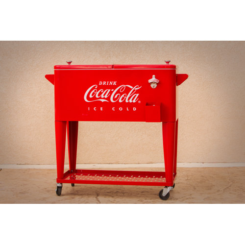 Coca-Cola Styrofoam Cooler with Handle and Disc Logo and an included Ice pack
