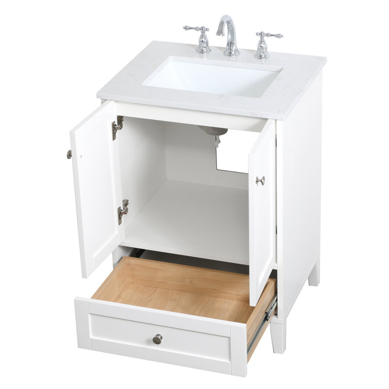 Beachcrest Home Araminta 24 Single Bathroom Vanity Reviews Wayfair