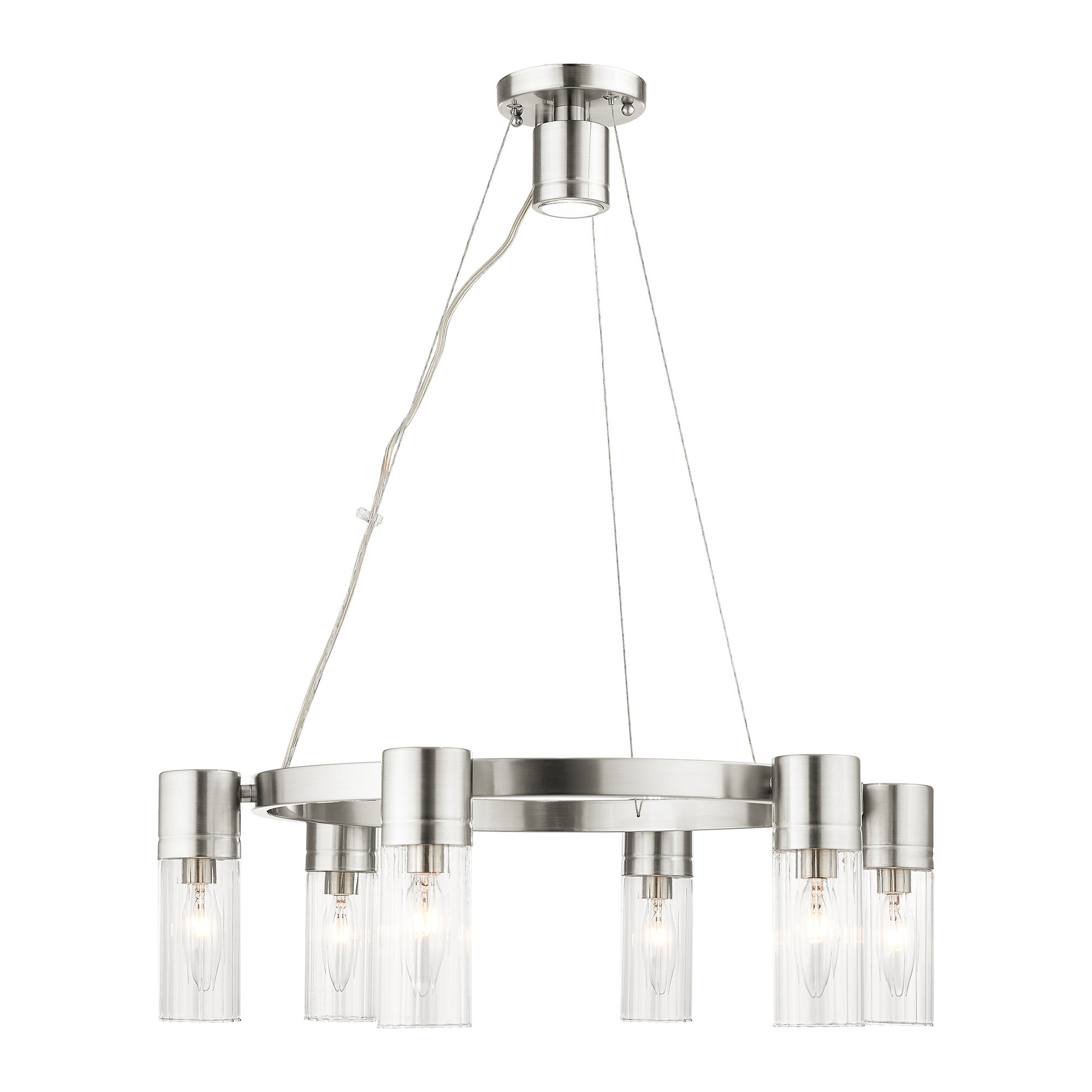 Red Barrel Studio Barnett 7 Light Shaded Wagon Wheel Chandelier Wayfair