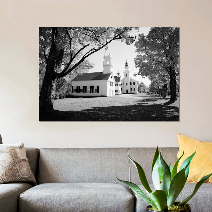 East Urban Home 1960s Church And Local Buildings In The Town Square Of Washington New Hampshire Usa Photographic Print On Wrapped Canvas Wayfair