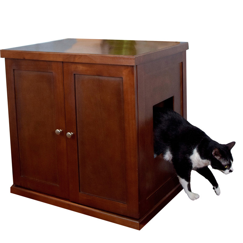 Archie Oscar Clementine Wooden Litter Box Cabinet Reviews Wayfair Clementine Wooden Litter Box Cabinet