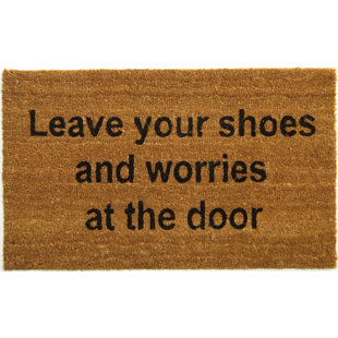 No Shoes Doormat Rubber Cal Welcome And Please Remove Your Shoes