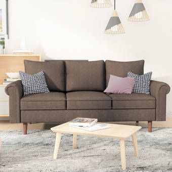 Latitude Run Brodde Velvet 71 Square Arms Sofa Reviews Wayfair