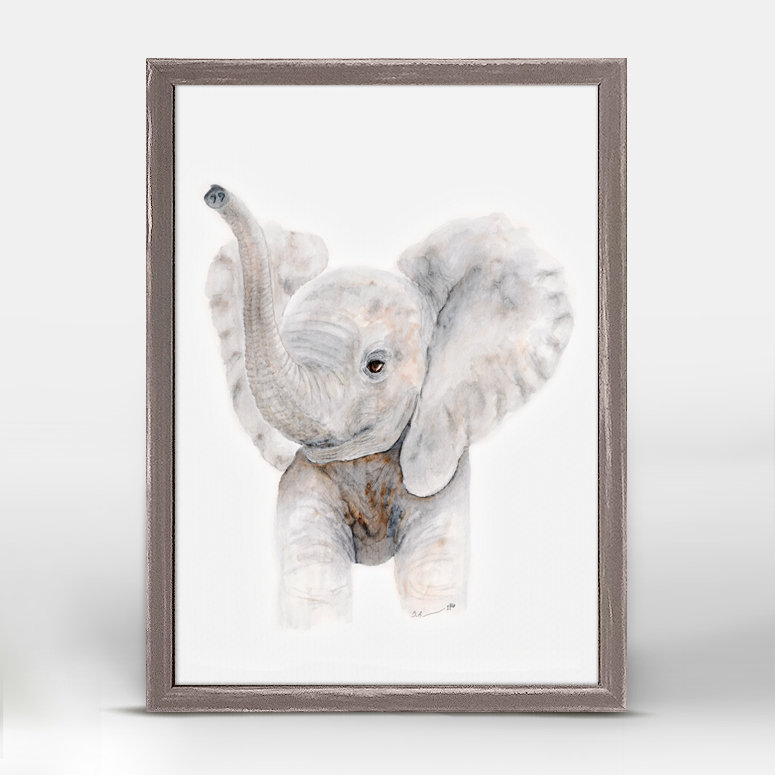 Oopsy Daisy Baby Elephant Trumpet By Brett Blumenthal Mini Canvas