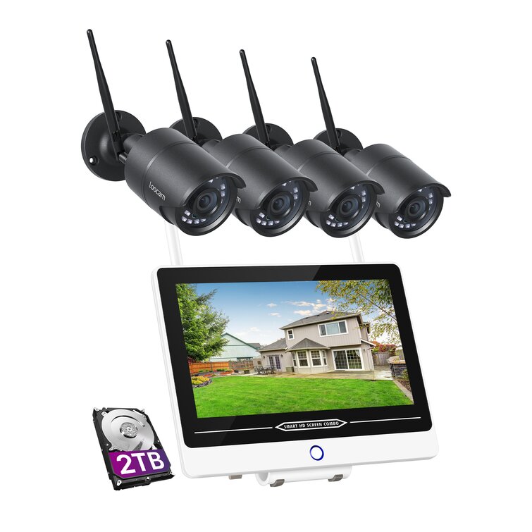 Outdoor Security Camera System Wireless 8CH 1080P CCTV WiFi NVR IR Night 2TB HDD
