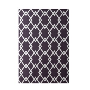 Geometric Purple Indoor/Outdoor Area Rug