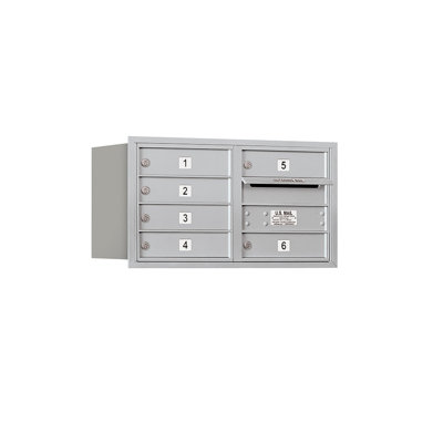 Recessed Private 7 Door Rear Load 4c Horizontal Multi Unit Mailbox