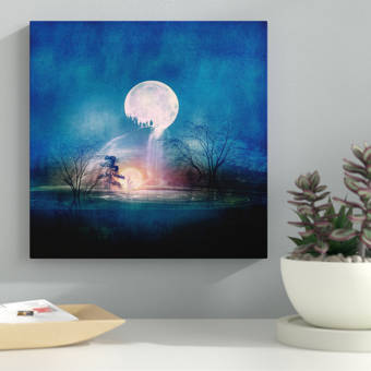 Latitude Run Moon Above Sun Below Painting Print On Wrapped