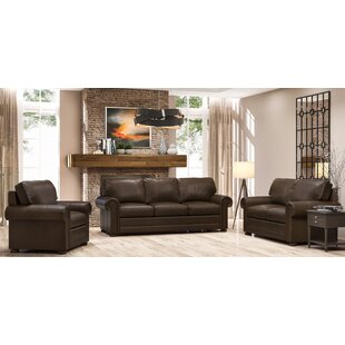 Oslo 3 Piece Leather Living Room Set by Westland and Birch