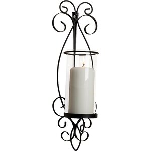 Glass/Iron Sconce (Set of 2)