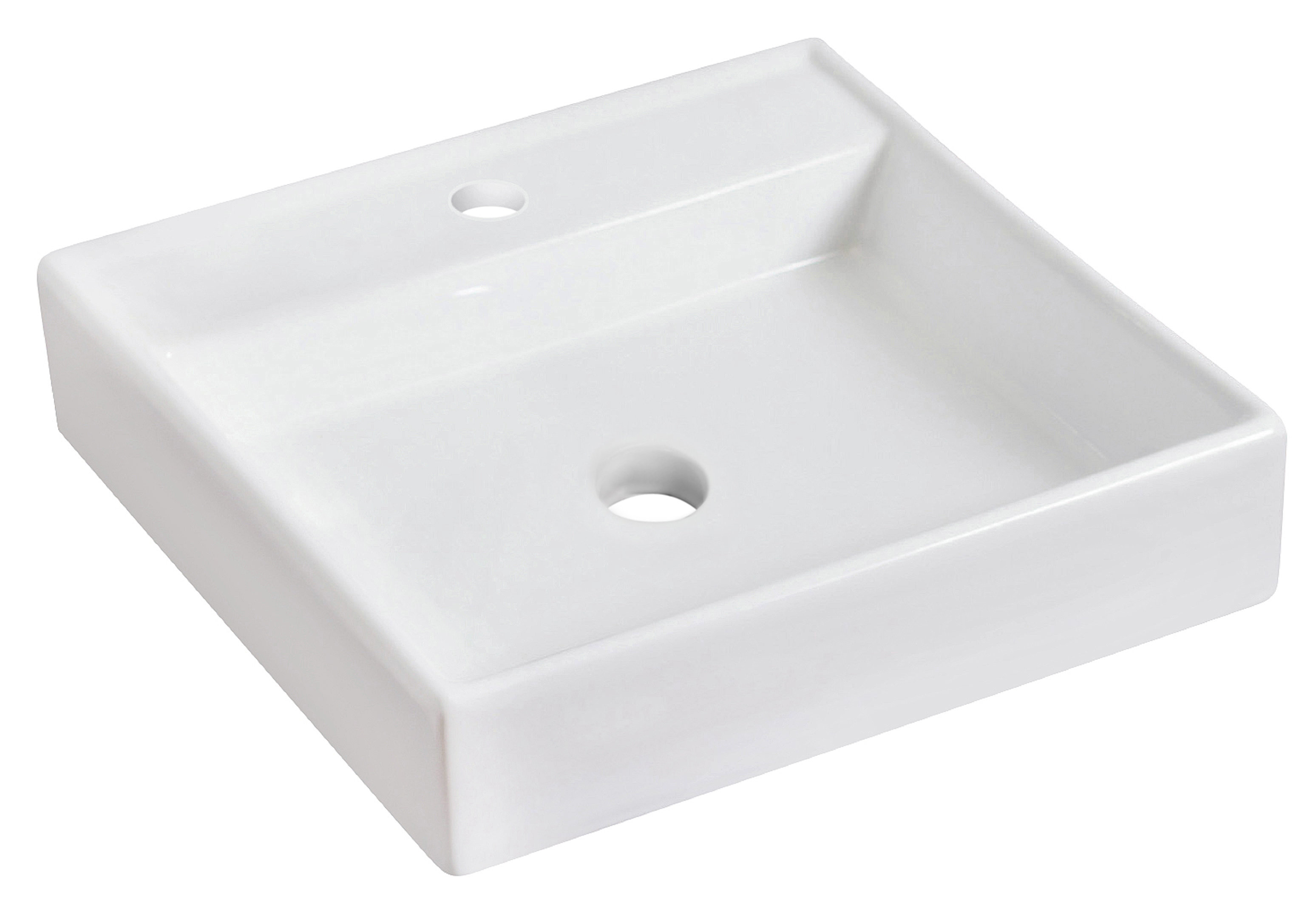 Avanities Above Counter Ceramic Square Vessel Bathroom Sink And