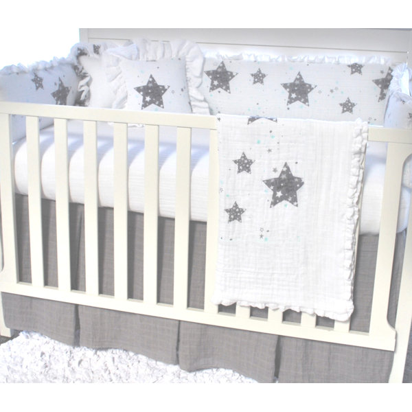 Blueberrie Kids Stars Love You To The Moon Crib Skirt Wayfair