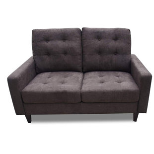 Rockwood Upholstered Straight Armrest Loveseat by Wrought Studio Modern