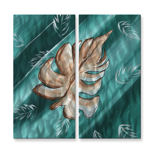 'Tropical Dance I' by Megan Duncanson Graphic Art Plaque Set