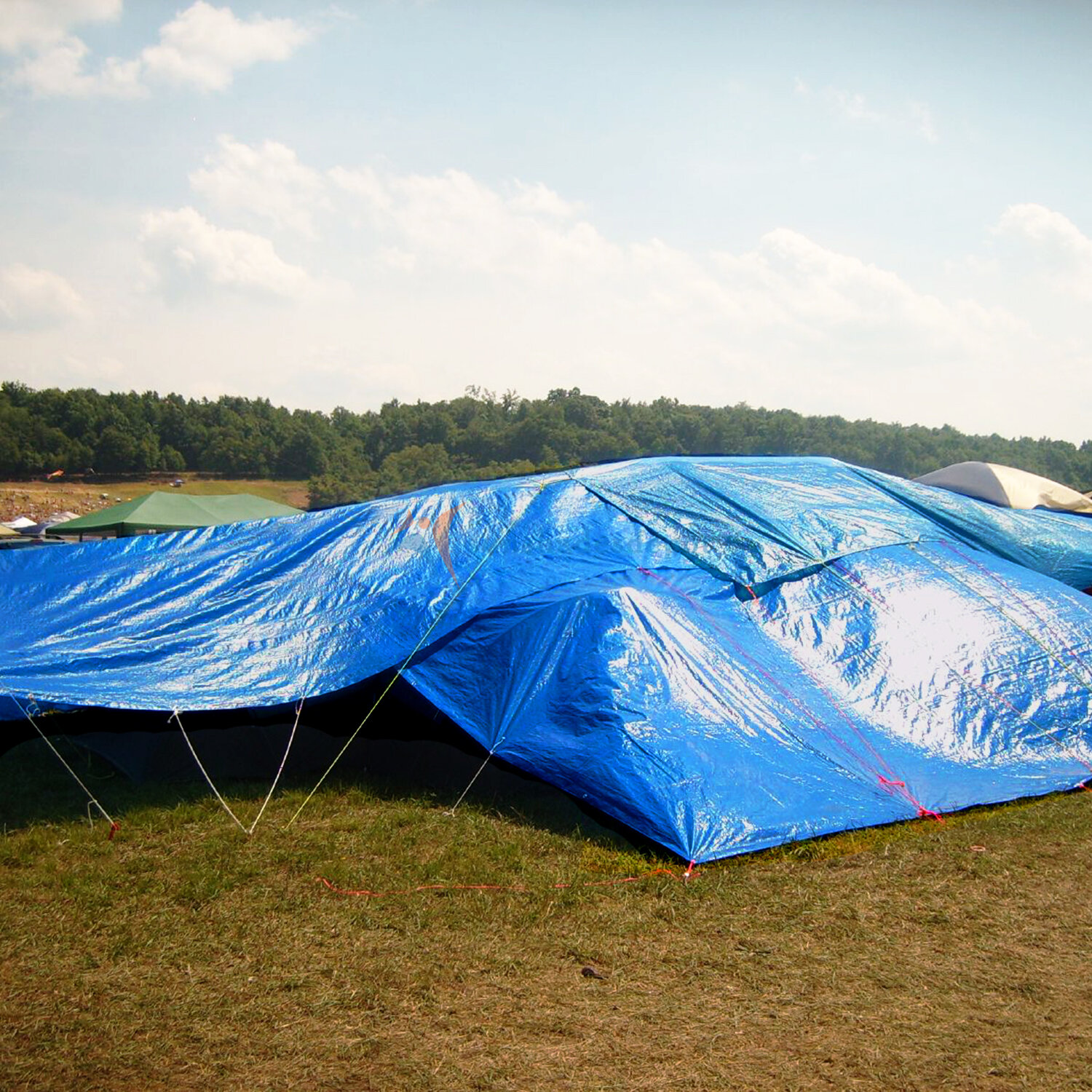 16' X 20' Multi Purpose Blue Poly Tarp 5 mil Cover Tent Shelter RV Camping Tarp 