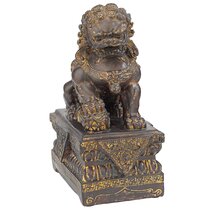 Details about  / Blue Green Chinese Shi Lion Guardian Foo Dog Decor//Statue
