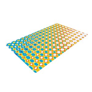 Dawid Roc Psychedelic Art Yellow/Blue Area Rug