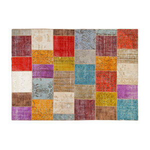 Usak Patchwork Handmade Multicolor Area Rug