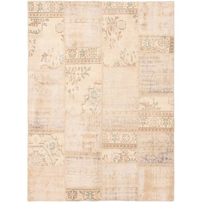 Rosalind Wheeler One Of A Kind Mayfield Hand Knotted 1980s Beige 5 9 X 7 10 Wool Area Rug Wayfair