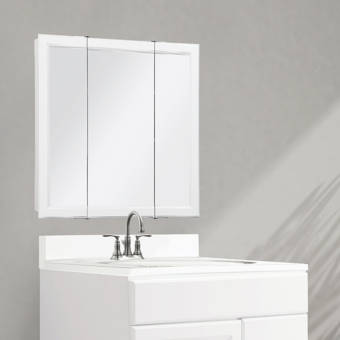 Searle Surface Mount Framed 3 Door Medicine Cabinet With 2