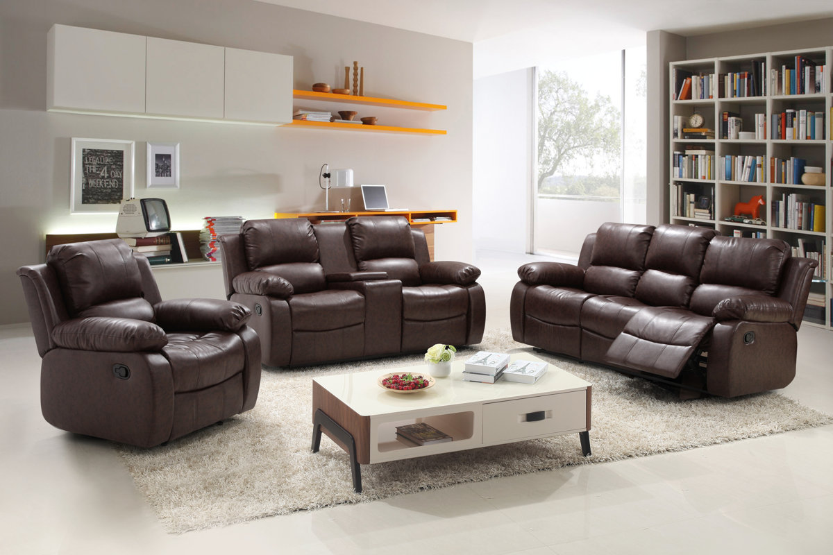 living in style reno 3 piece reclining living room set & reviews living in style reno 3 piece reclining living room set & reviews