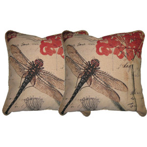 Dragonfly Dream Woven Pillow Cover (Set of 2)