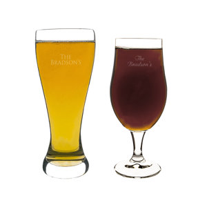 2 Piece Custom His and Her Pilsner Glass Set