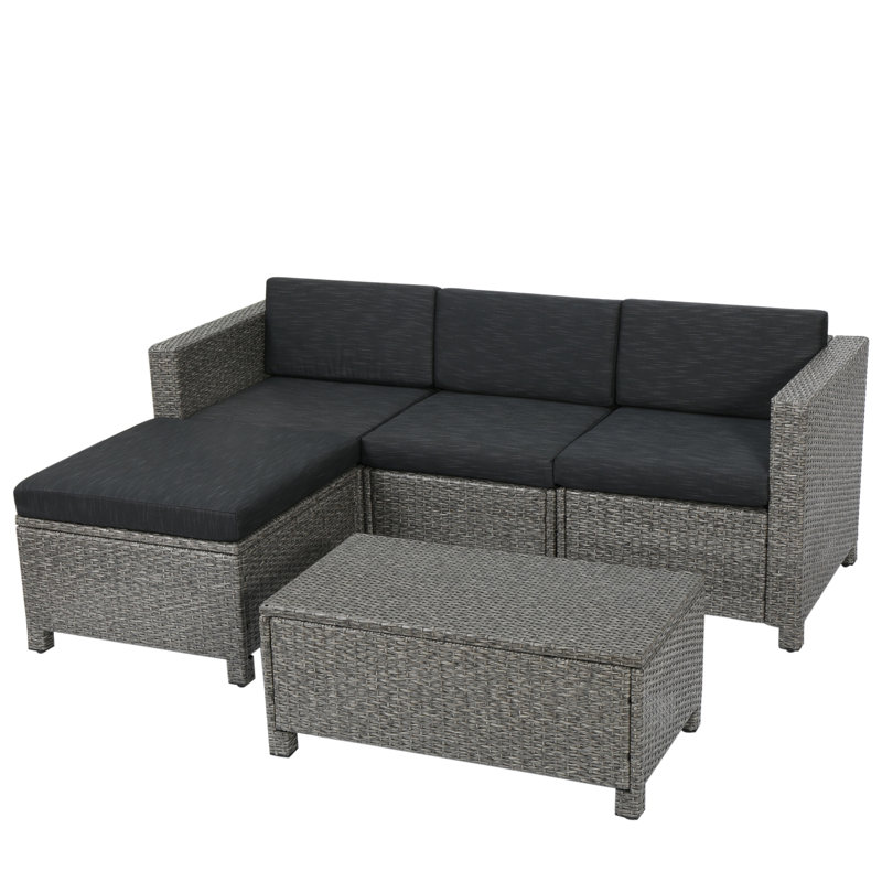 Wade Logan Furst 5 Piece Sectional Seating Group With Cushions Reviews Wayfair