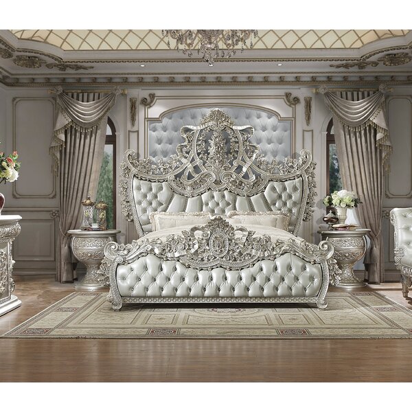 Tryphena Luxurious Traditional Vintage Upholstered Panel Bed