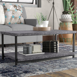 Go to store & view more images Gracie Oaks Wheaton Slate Faux Concrete Coffee Table