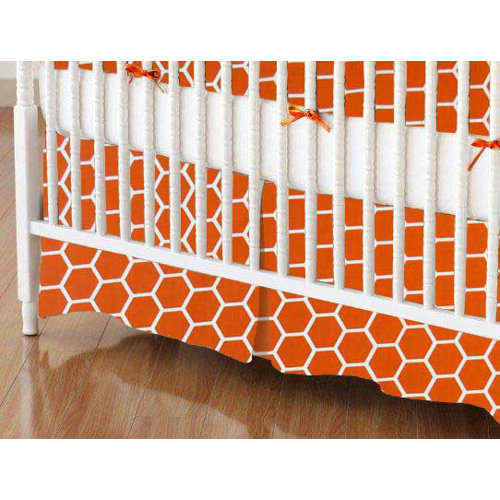 orange crib skirt